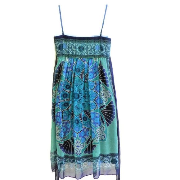 SiLK Decode 1.8 Dress Strapless Pleated Lined Blue Side Zip Padded Pleated Skirt - Picture 4 of 8